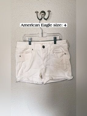American Eagle Outfitters White Denim Cutoff Shorts